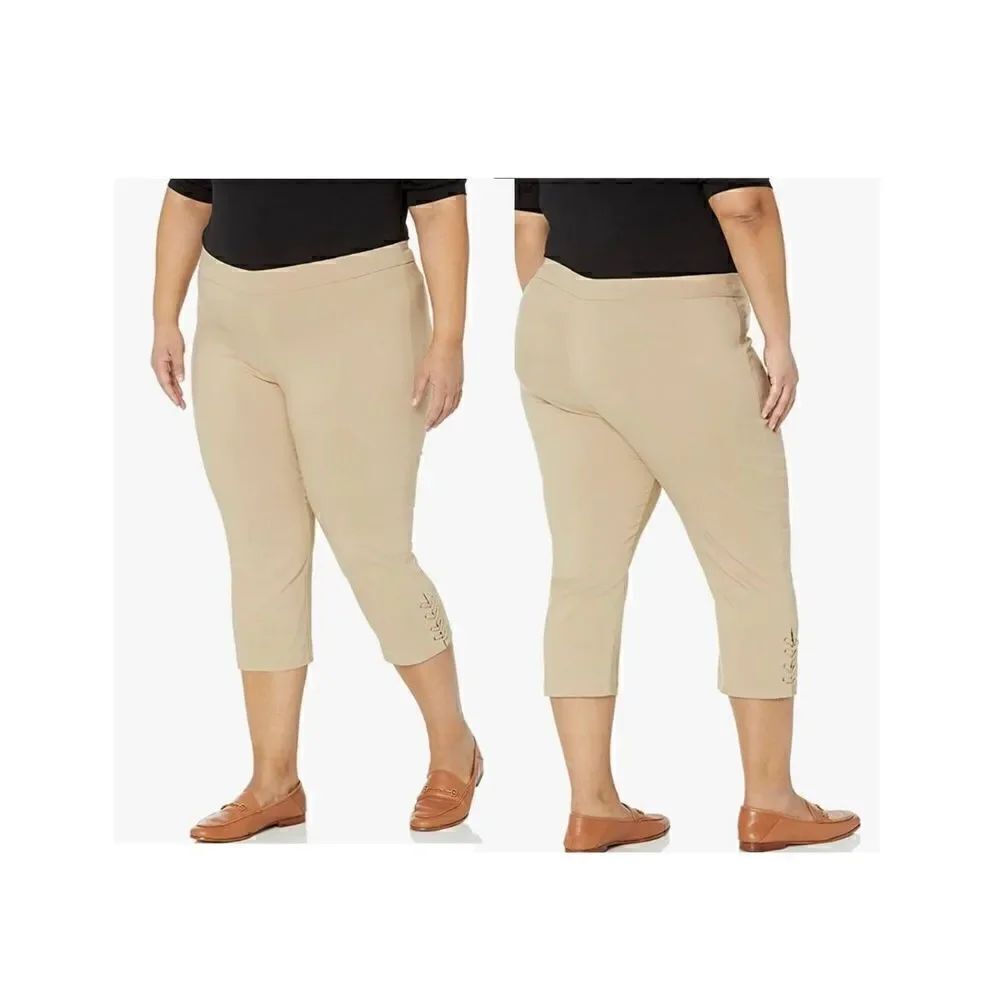 Zac & Rachel Women's Pull Crop with Ankle Side Tie Detail